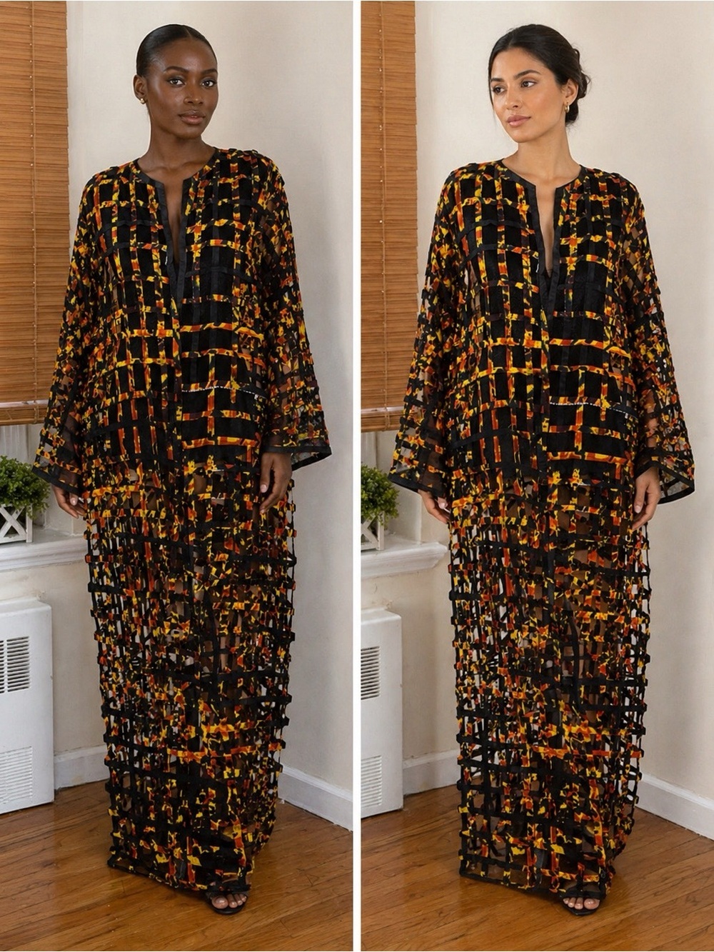 Handmade Ankara Wax Print Kaftan Dress One Size